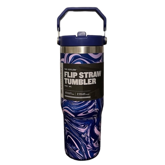 Stanley Other - LAST ONE! NWT Stanley 30 Oz. IceFlow Tumbler with Flip Straw color LAPIS SWIRL